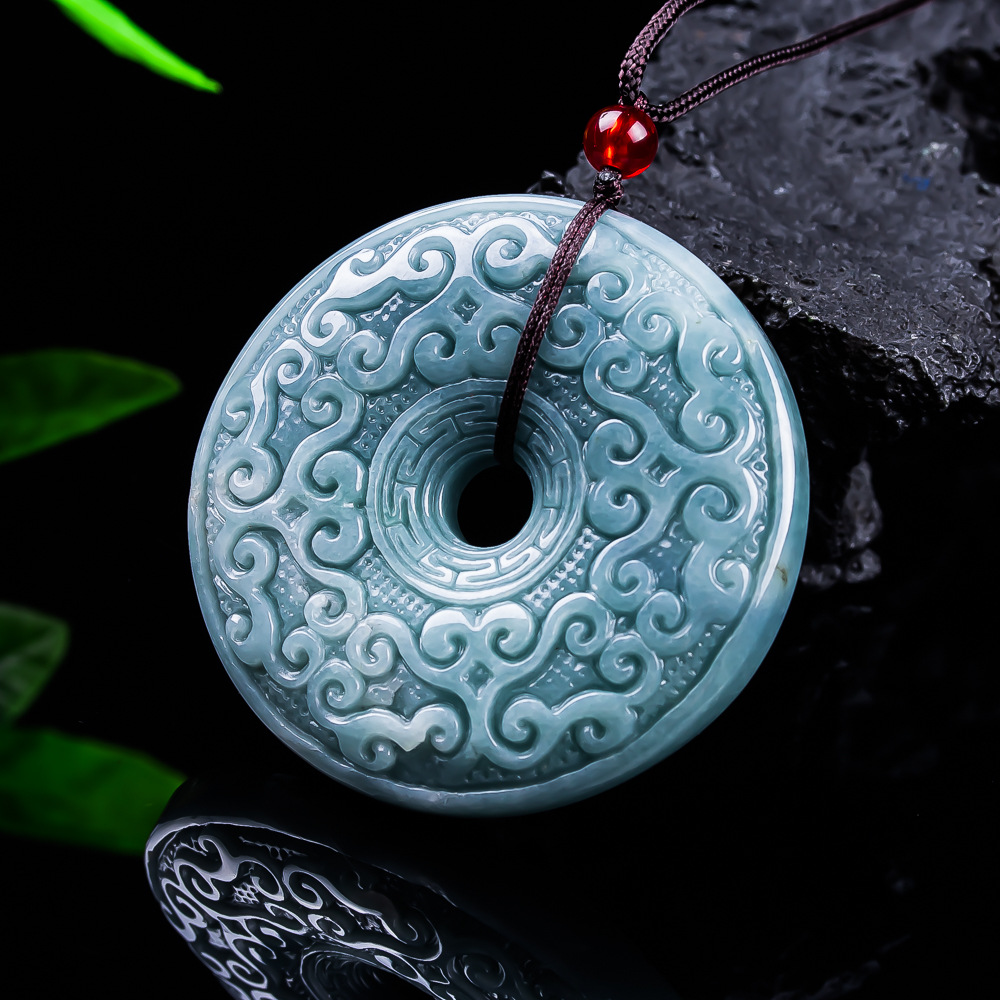Women'S Fashion Gifts - Doğal Birmanya Jadeit Çiçek Kolye Kolye