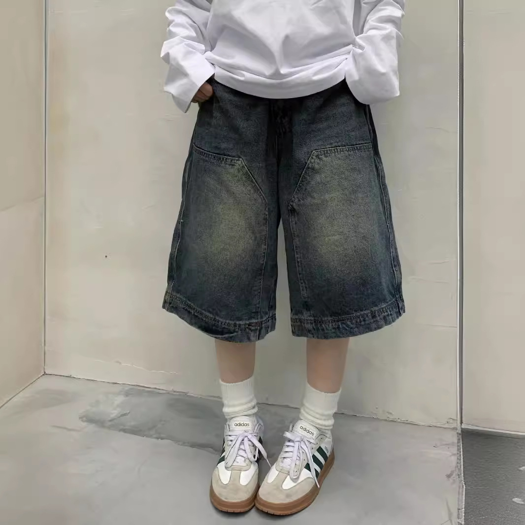 Denim Shorts Women - Kadınlar Y2K Vintage Bol Paça Kot
