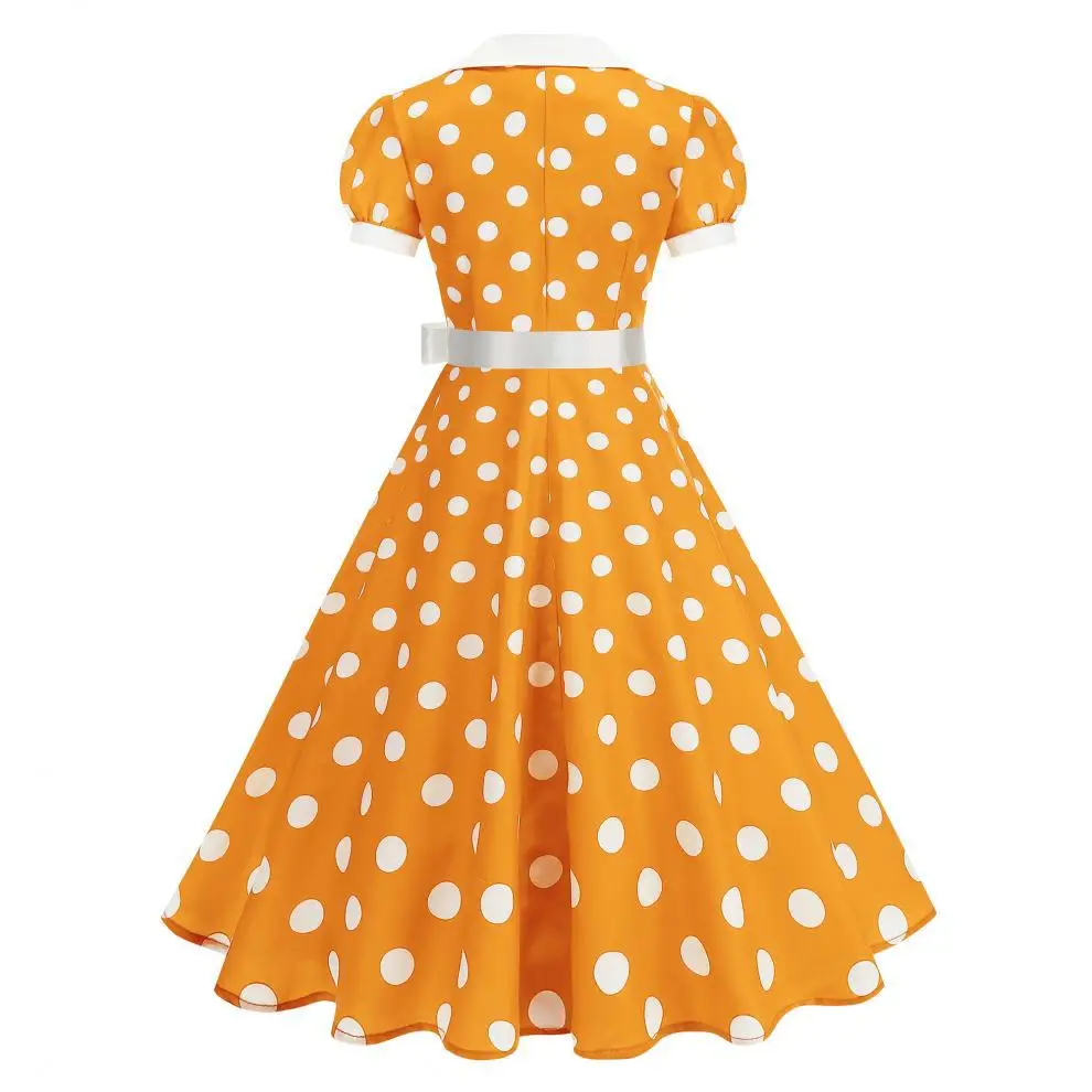 Women'S Fashion In The 60S - Vintage Puantiyeli Yazlık Elbise Kadınlar 1950'ler