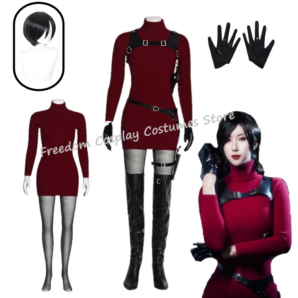Women Fashion Reddit - Kadın Ada Cosplay Wong Kostüm Peruk
