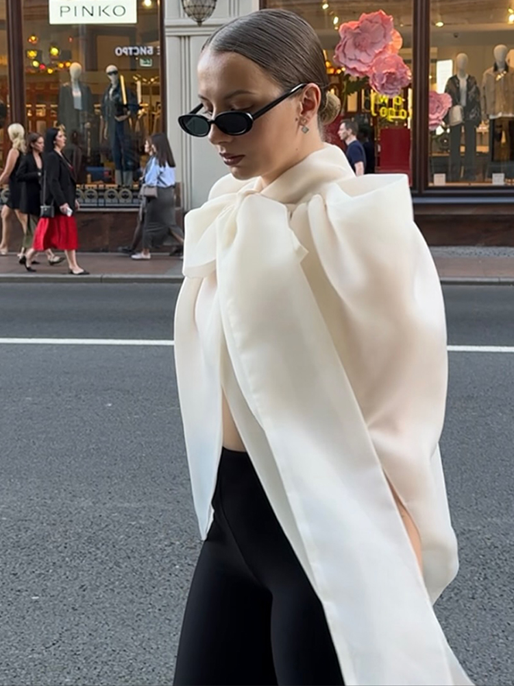 Moda Kadın Üst Kolsuz Yay Yüks - Wrap Blouse Chiffon incelemesi ve fiyatı