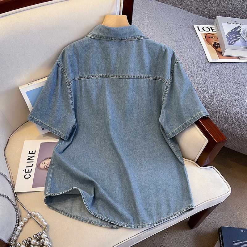 Retro denim gömlek kadınlar iç - Women'S Fashion Denim Jacket incelemesi ve fiyatı