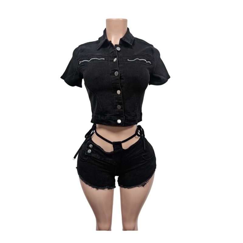 Seksi Kot 2 Parça Takımlar Kad - Women'S Fashion Denim Jacket incelemesi ve fiyatı