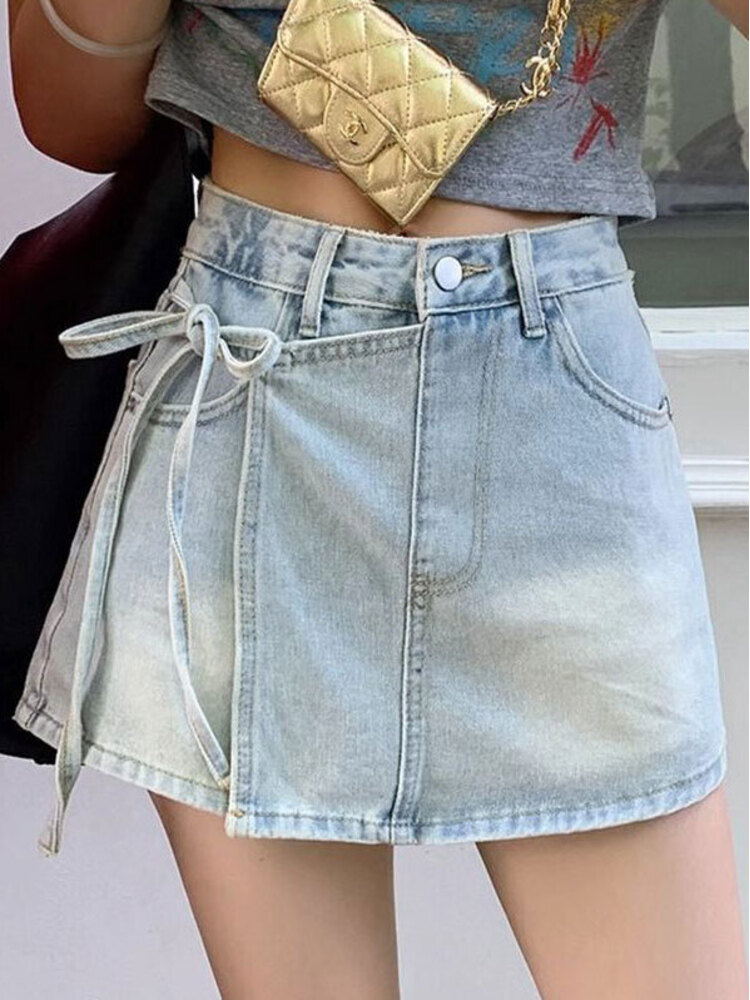 Kadın Yüksek Bel Kot Etek Şort - Denim Shorts Women incelemesi ve fiyatı