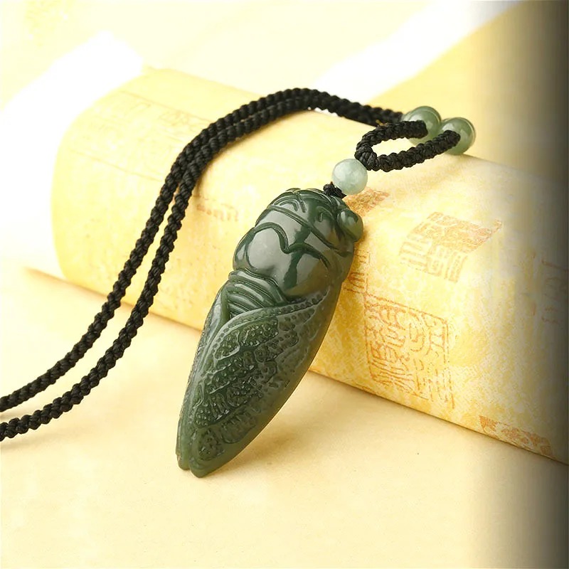 Doğal Hetian yeşim Cicada koly - Women Fashion Jewellery incelemesi ve fiyatı