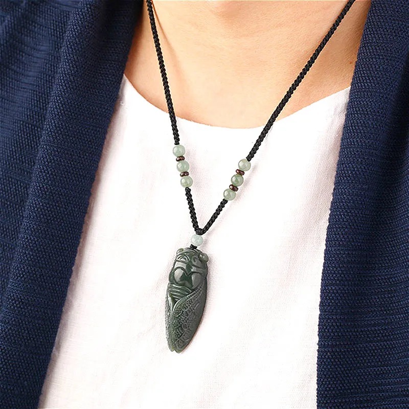 Doğal Hetian yeşim Cicada koly - Women Fashion Jewellery incelemesi ve fiyatı