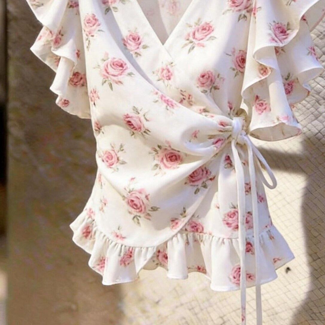 Kadınlar İçin V Yaka Şifon Blu - Wrap Blouse Chiffon incelemesi ve fiyatı