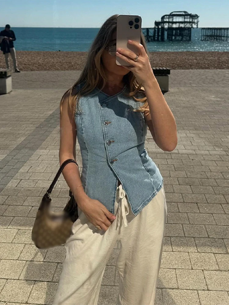 CPSYMYM Zarif kot yelek Etekle - Denim Shorts Women incelemesi ve fiyatı