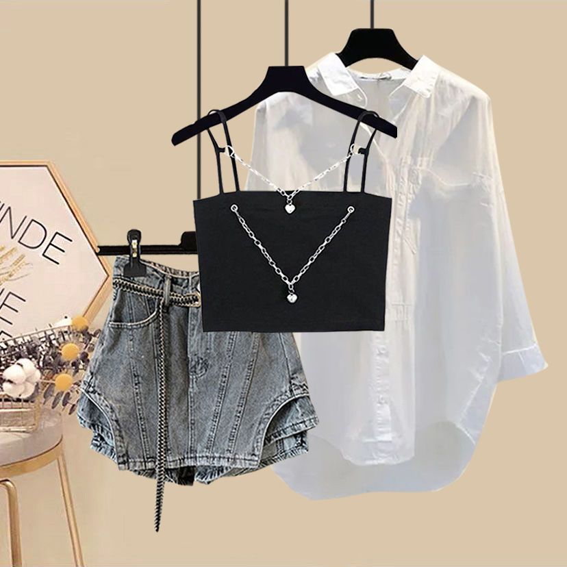 Yaz Set kadın 2024 yeni kore m - Women Fashion Jeans Top incelemesi ve fiyatı