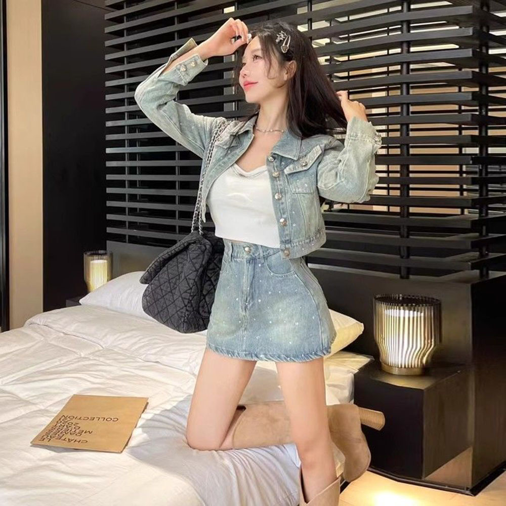 Kore moda elmas mizaç Denim ce - Women'S Fashion Denim Jacket incelemesi ve fiyatı