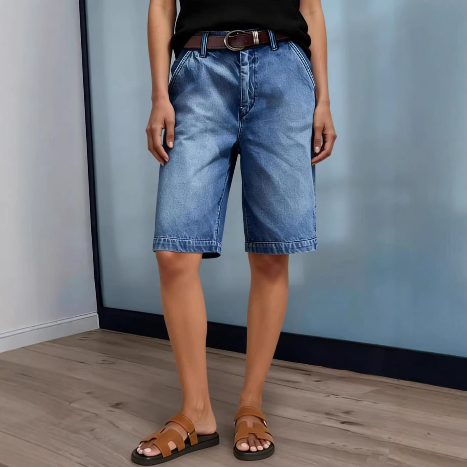 Kadın Diz Boyu Kot Şortlar Bay - Denim Shorts Women incelemesi ve fiyatı