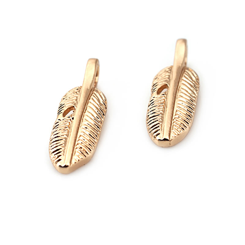18K altın renk pirinç tüy Char - Women Fashion Jewellery incelemesi ve fiyatı